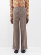 Gucci - Wool Tailored Trousers - Mens - Light Brown
