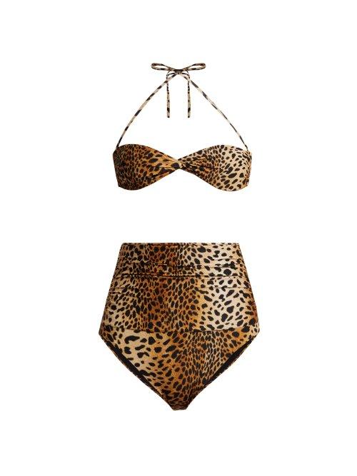 Matchesfashion.com Melissa Odabash - Lyon Cheetah Print Bikini - Womens - Leopard