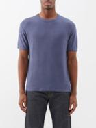 Officine Gnrale - Crew-neck Linen-blend T-shirt - Mens - Blue
