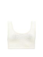 Le Kasha - Crochet-knit Organic-linen Cropped Top - Womens - White