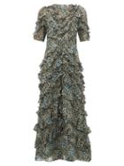 Matchesfashion.com Rebecca Taylor - Leopard Print Silk Blend Dress - Womens - Leopard