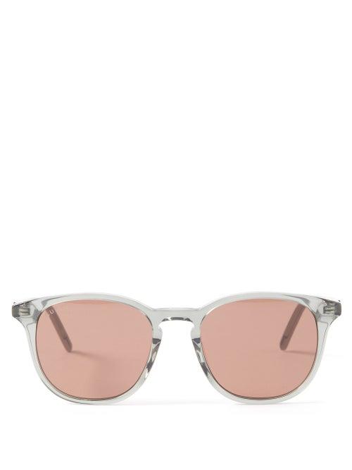 Gucci Eyewear - Aviator Acetate And Metal Sunglasses - Mens - Grey Brown