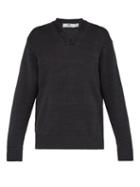 Matchesfashion.com Inis Mein - Hurler Linen Sweater - Mens - Charcoal
