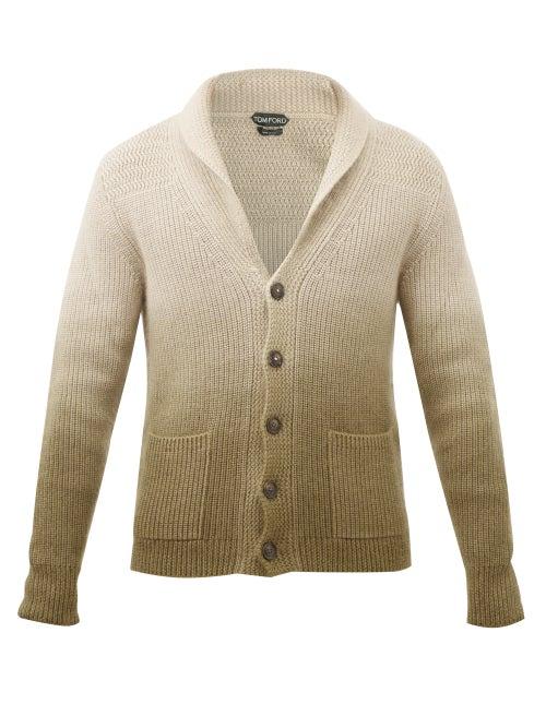 Tom Ford - Dip-dyed Wool-blend Cardigan - Mens - Brown