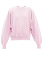Ladies Rtw The Frankie Shop - Vanessa Padded-shoulder Cotton Sweatshirt - Womens - Pink
