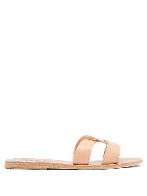 Matchesfashion.com Ancient Greek Sandals - Desmos Vachetta Leather Slides - Womens - Light Tan