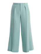 Roland Mouret Broadgate High-rise Wide-leg Wool-crepe Trousers