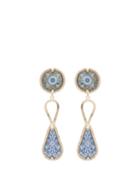 Matchesfashion.com Rosantica By Michela Panero - Sicilia Tile Pendant Clip Earrings - Womens - Blue Multi