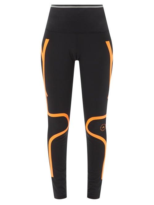 Adidas By Stella Mccartney - Truepace Logo-print Jersey Leggings - Womens - Black