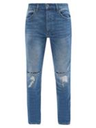 Matchesfashion.com Ksubi - Van Winkle Distressed Skinny Jeans - Mens - Blue