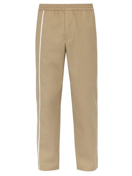 Matchesfashion.com Helmut Lang - Side Stripe Cotton Track Pants - Mens - Beige