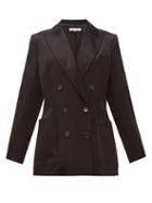 Matchesfashion.com Bella Freud - Bianca Herringbone-satin Tailored Jacket - Womens - Black