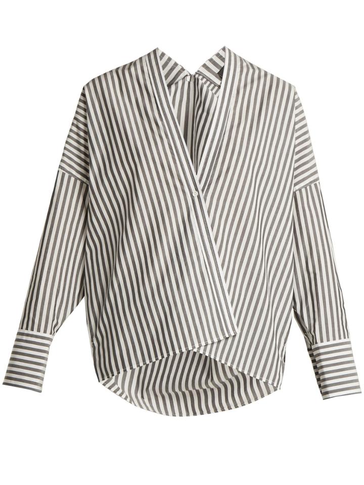 Nili Lotan Sabine Striped Cotton Shirt