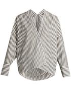 Nili Lotan Sabine Striped Cotton Shirt