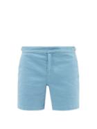 Mens Rtw Orlebar Brown - Bulldog Cotton-blend Twill Straight-leg Shorts - Mens - Light Blue
