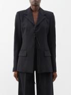 Altuzarra - Gardner Lace Tie-front Tailored Blazer - Womens - Black