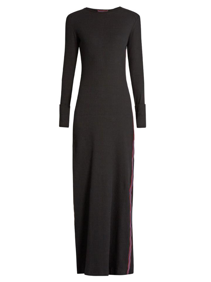 Albus Lumen Porto Ribbed Cotton-blend Jersey Maxi Dress
