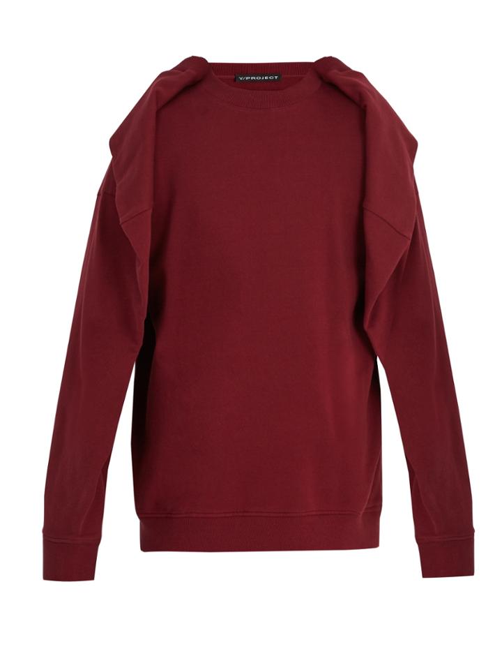 Y Project Oversized Overlay-detail Cotton Sweatshirt