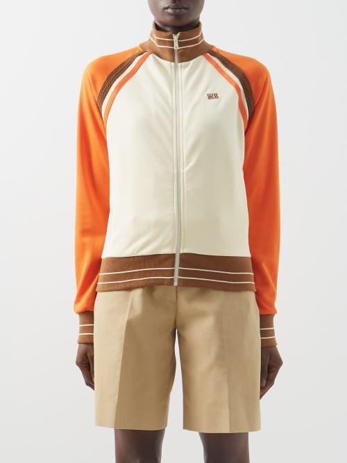 Wales Bonner - Percussion Striped Recycled-fibre Track Jacket - Womens - Pale Yellow