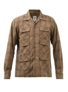 South2 West8 - Patch-pocket Checked Twill Shirt - Mens - Brown Multi