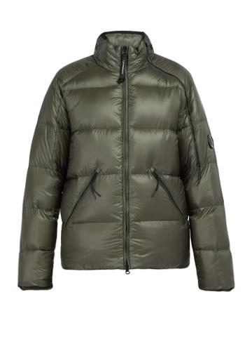 Matchesfashion.com C.p. Company - Lens Sleeve Quilted Down Filled Jacket - Mens - Brown