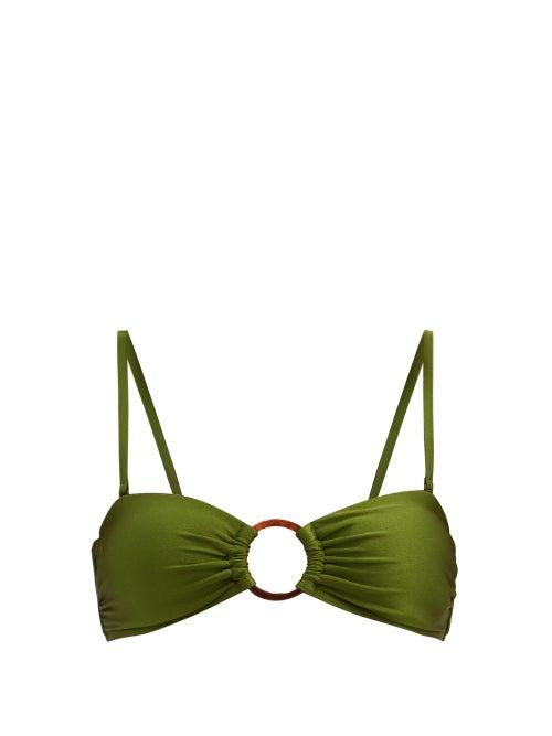 Matchesfashion.com Zimmermann - Empire Bandeau Bikini Top - Womens - Dark Green