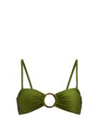 Matchesfashion.com Zimmermann - Empire Bandeau Bikini Top - Womens - Dark Green