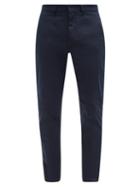 Matchesfashion.com Dunhill - Cotton-blend Straight-leg Chino Trousers - Mens - Navy