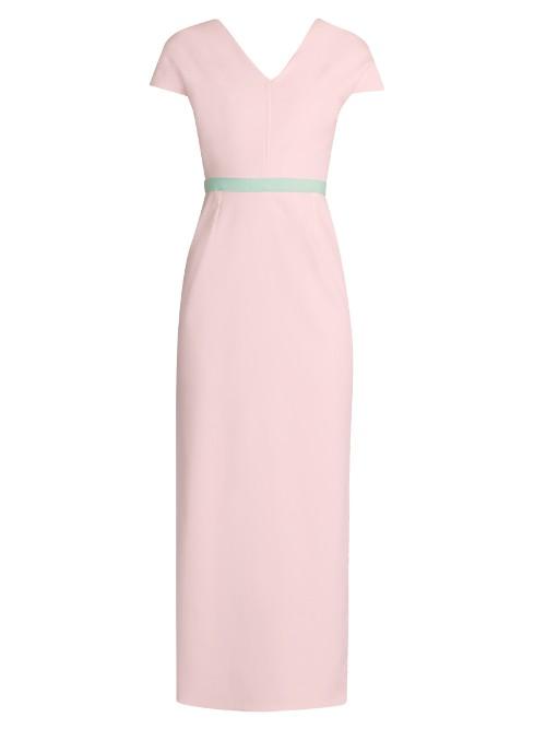 Emilio De La Morena Tamara V-neck Silk-blend Dress