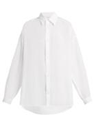 Matchesfashion.com Raey - Swing Back Cotton Shirt - Womens - White