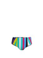 Diane Von Furstenberg Striped High-rise Bikini Briefs