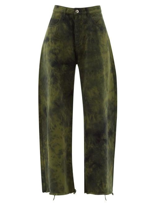 Matchesfashion.com Marques'almeida - Tie Dye Wide Leg Jeans - Womens - Khaki