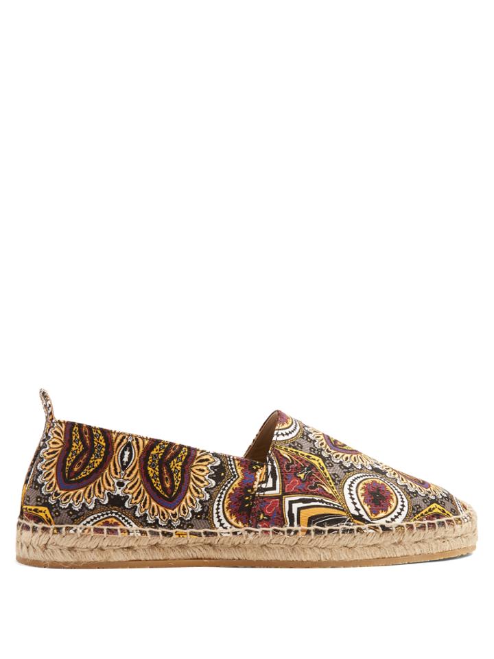 Etro Paisley-print Cotton Espadrilles