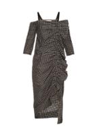 Isa Arfen Checked Taroni-silk Dress