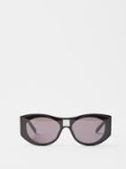 Givenchy Eyewear - 4g Rounded Acetate Sunglasses - Womens - Black
