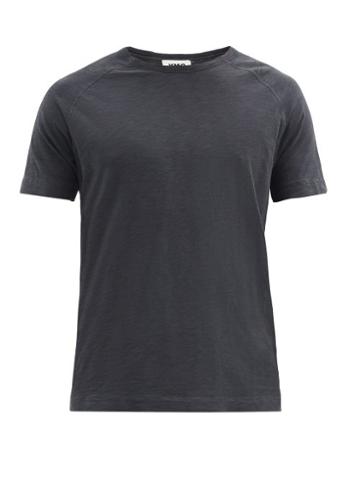 Matchesfashion.com Ymc - Television Garment-dyed Cotton-jersey T-shirt - Mens - Black