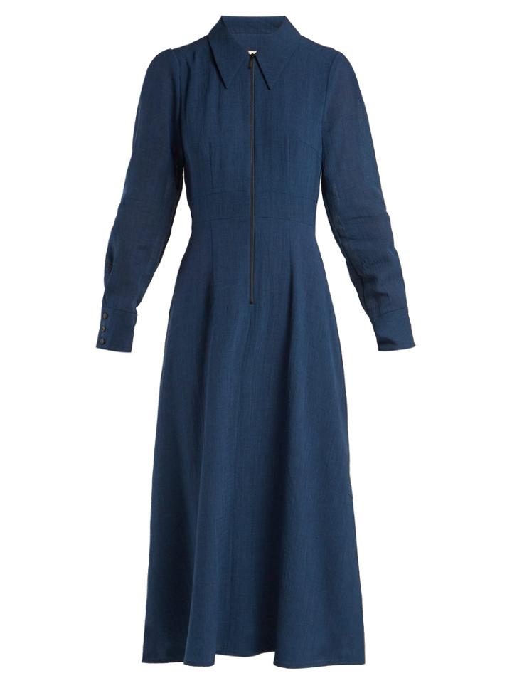 Cefinn Zip-front Voile Dress