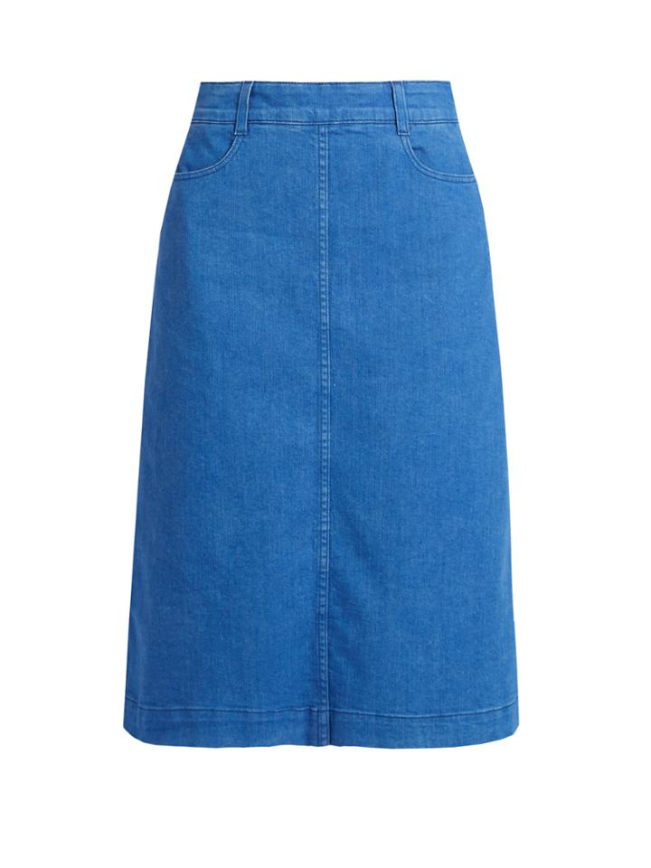 Stella Mccartney High-rise Denim Midi Skirt