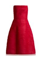 Oscar De La Renta Pleated Silk-organza Dress
