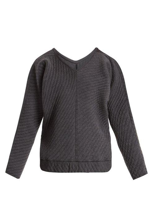 Matchesfashion.com Charli Cohen - On The Qt Quilted Wool Blend Sweater - Womens - Grey