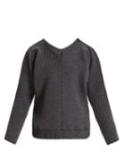 Matchesfashion.com Charli Cohen - On The Qt Quilted Wool Blend Sweater - Womens - Grey