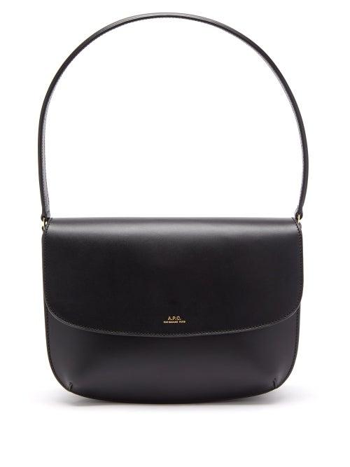 A.p.c. - Sarah Smooth-leather Shoulder Bag - Womens - Black