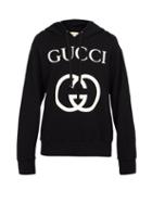 Matchesfashion.com Gucci - Gg Logo Cotton Hooded Sweatshirt - Mens - Black