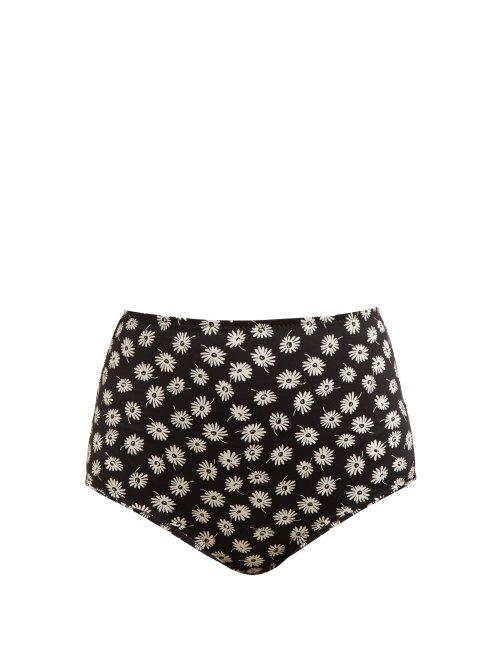 Matchesfashion.com Dodo Bar Or - Jenna High Rise Bikini Briefs - Womens - Black Print