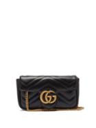 Gucci - Gg Marmont Super Mini Leather Cross-body Bag - Womens - Black