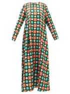 Matchesfashion.com La Doublej - Trapezio Lucky Charms-print Silk Maxi Dress - Womens - Multi
