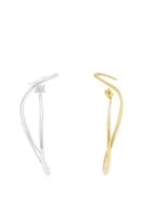 Matchesfashion.com Charlotte Chesnais - Looping Gold And Silver Plated Earrings - Womens - Gold