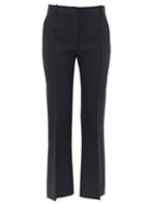 Matchesfashion.com Valentino - Tailored Slim Fit Virgin Wool Blend Trousers - Womens - Navy