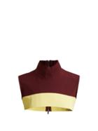 Matchesfashion.com Colville - Cropped Sleeveless Sweater - Womens - Burgundy Multi
