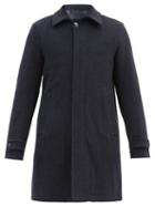 Matchesfashion.com Herno - Quilted-lining Wool-blend Coat - Mens - Navy